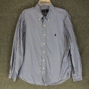 Vintage Polo Ralph Lauren Shirt 16.5 Button Up Long Sleeve Pony Men's Hong Kong